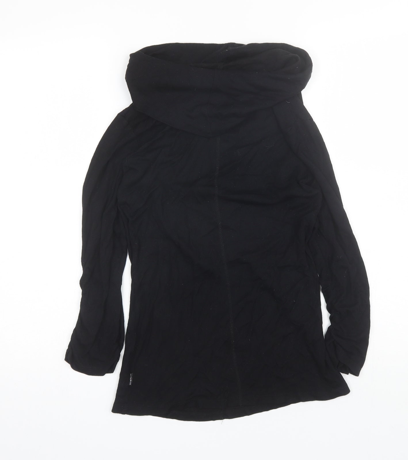 CivaRize Womens Black Cowl Neck  Cotton Pullover Jumper Size 16