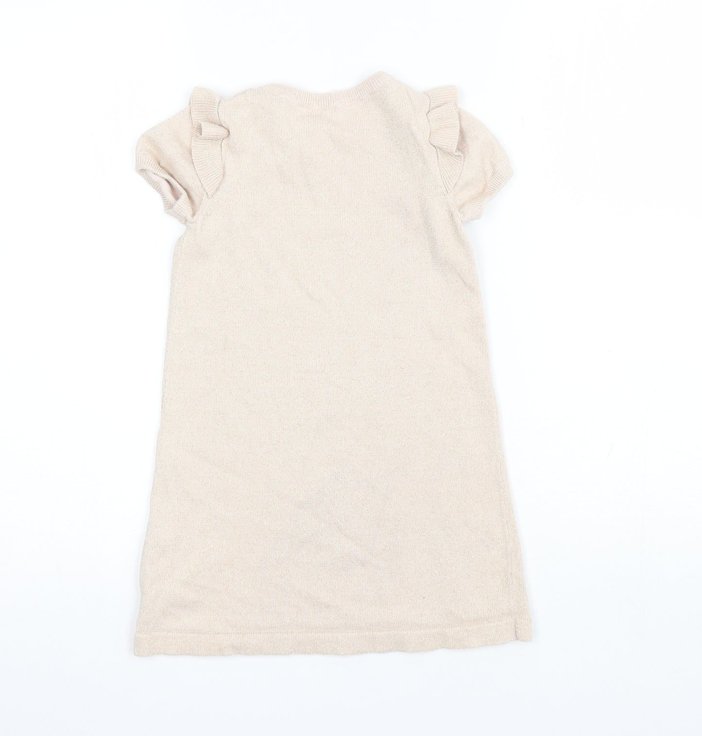H&M Girls Pink  Cotton Shift  Size 4-5 Years  Round Neck