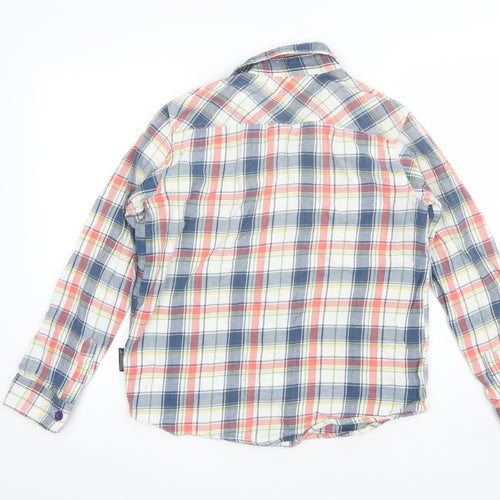 d'shea Mens Blue Plaid Cotton  Button-Up Size M Collared
