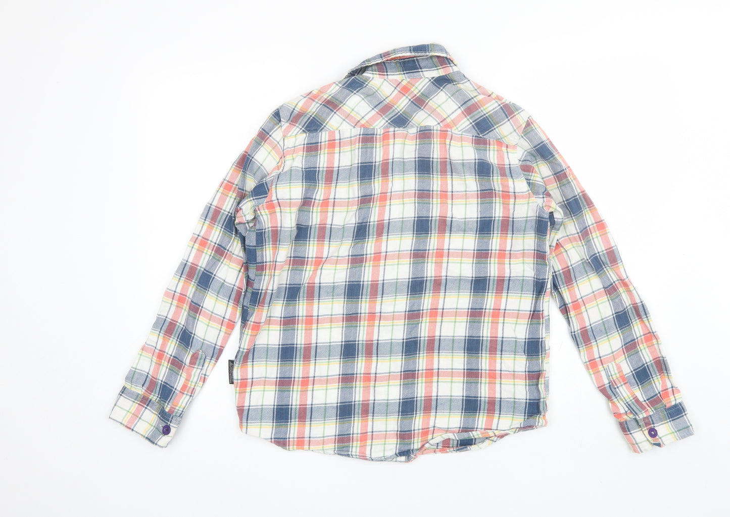 d'shea Mens Blue Plaid Cotton  Button-Up Size M Collared