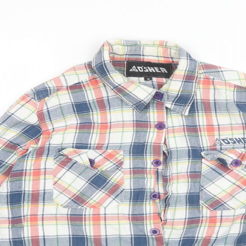d'shea Mens Blue Plaid Cotton  Button-Up Size M Collared