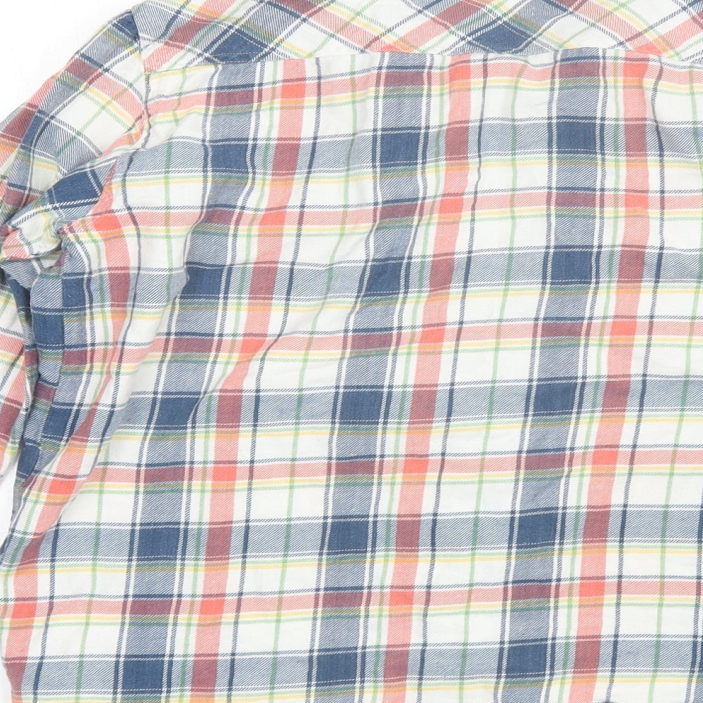 d'shea Mens Blue Plaid Cotton  Button-Up Size M Collared