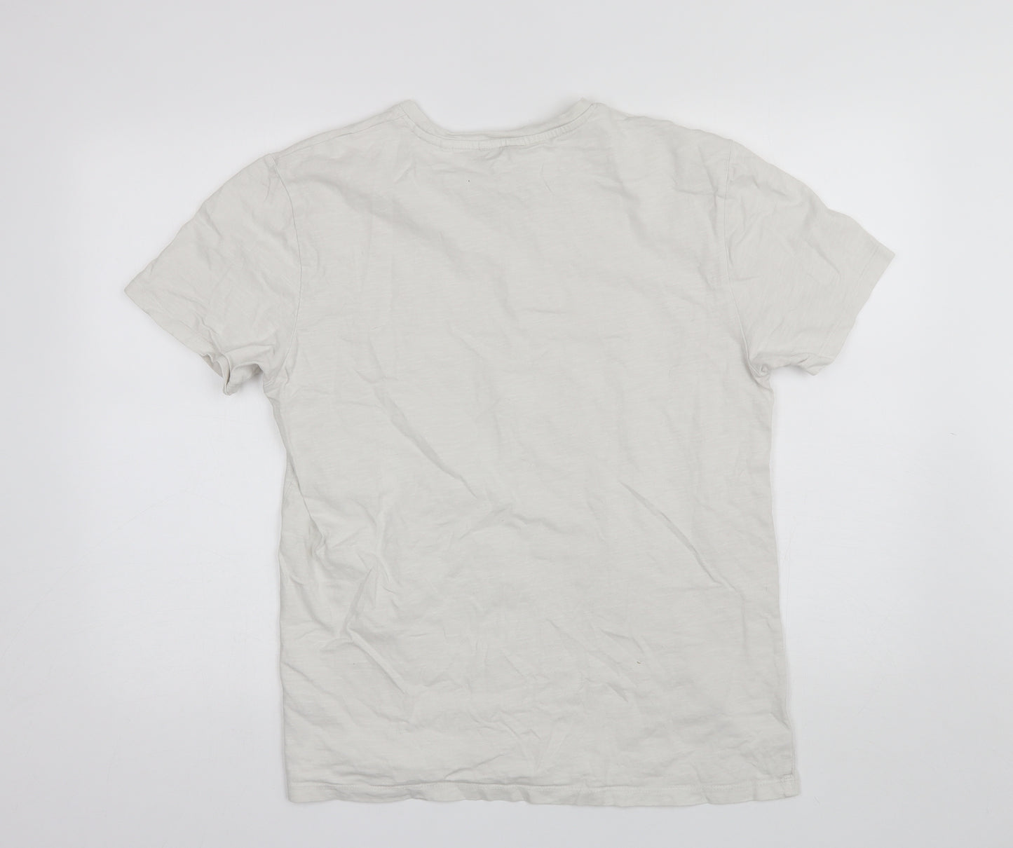 NEXT Mens White  Cotton  T-Shirt Size L Round Neck