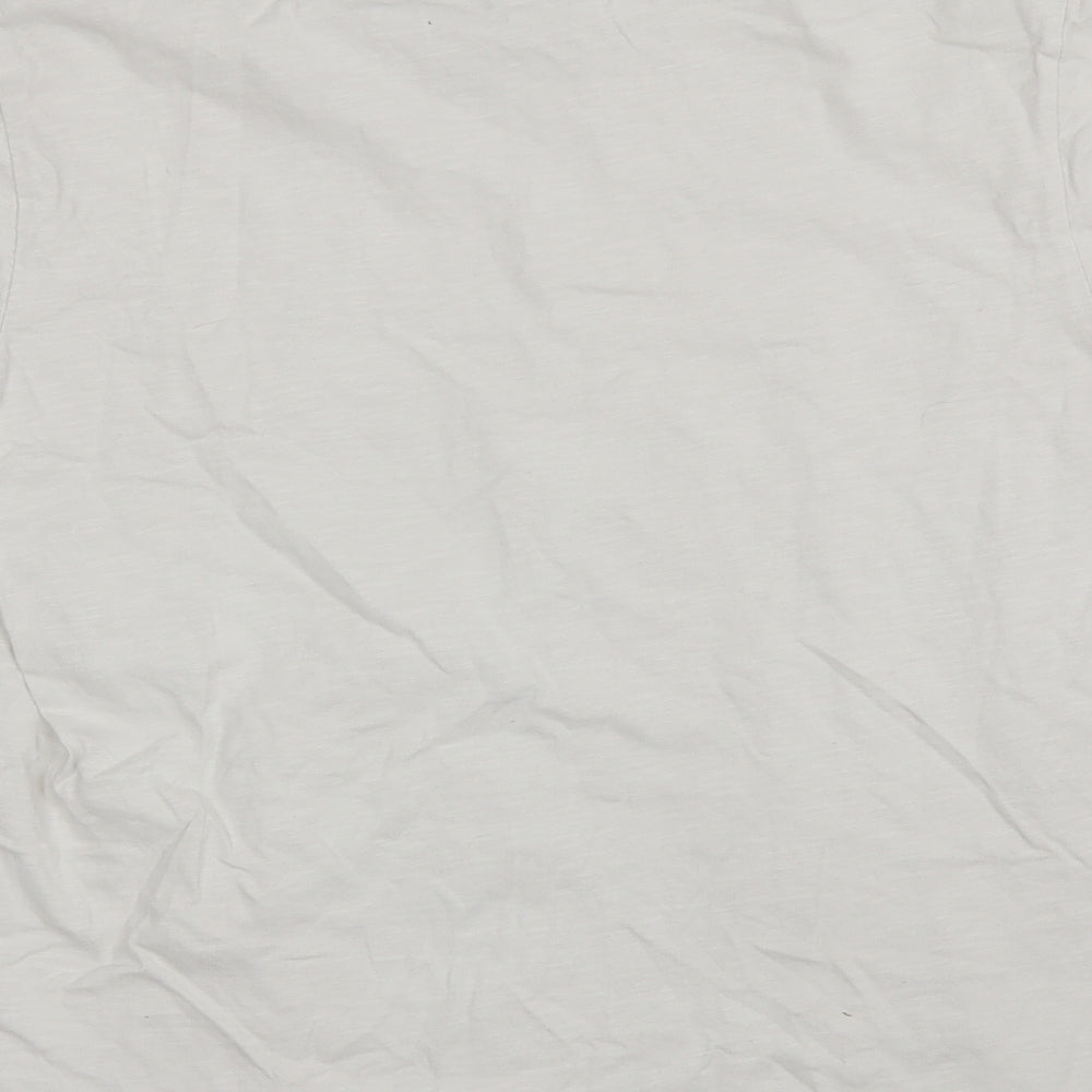NEXT Mens White  Cotton  T-Shirt Size L Round Neck