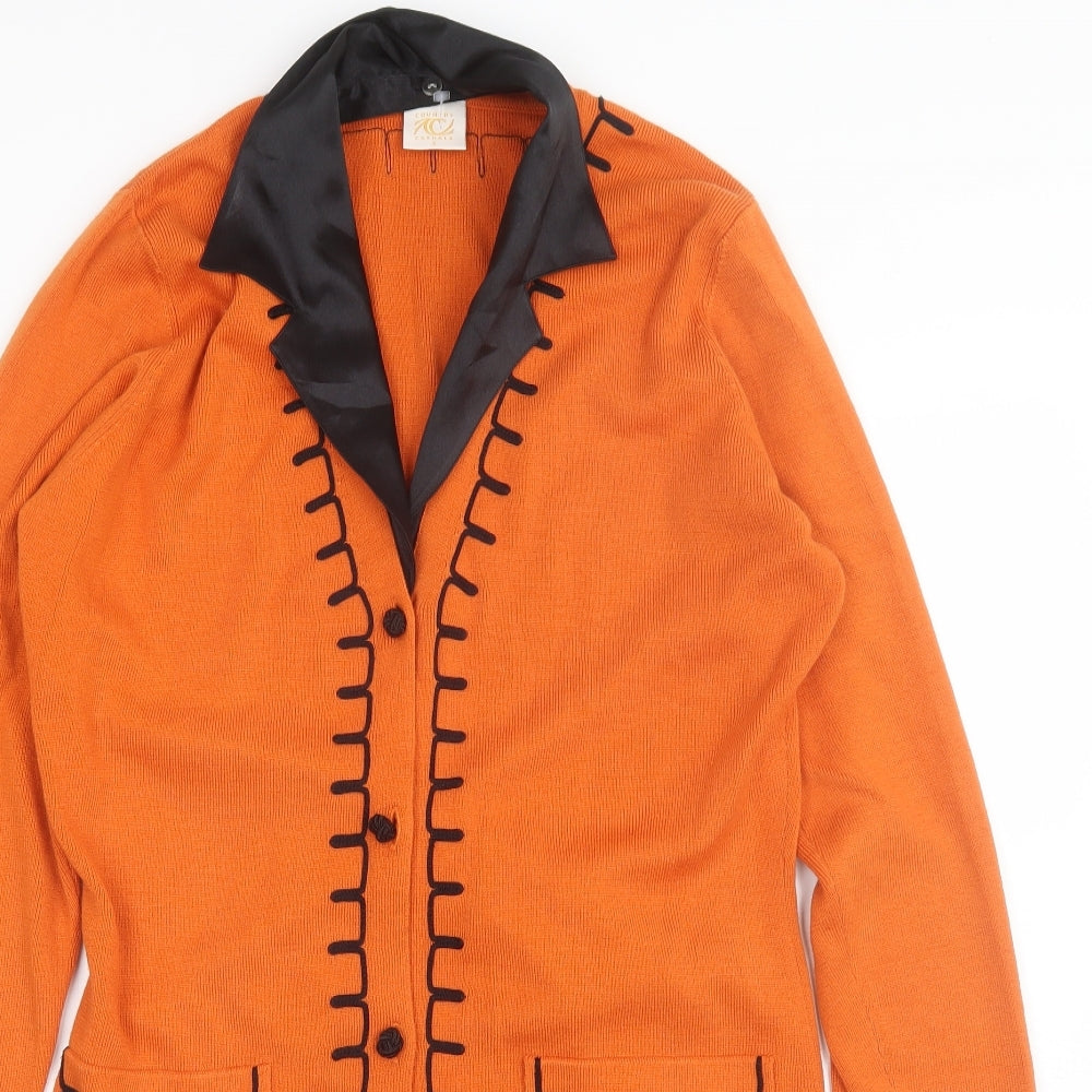 Country Casuals Womens Orange   Jacket Coatigan Size S
