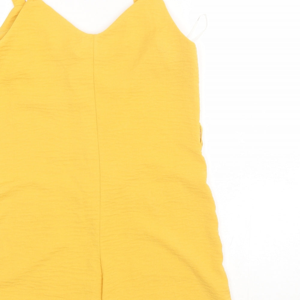 Primark Womens Yellow  Polyester Playsuit One-Piece Size 12