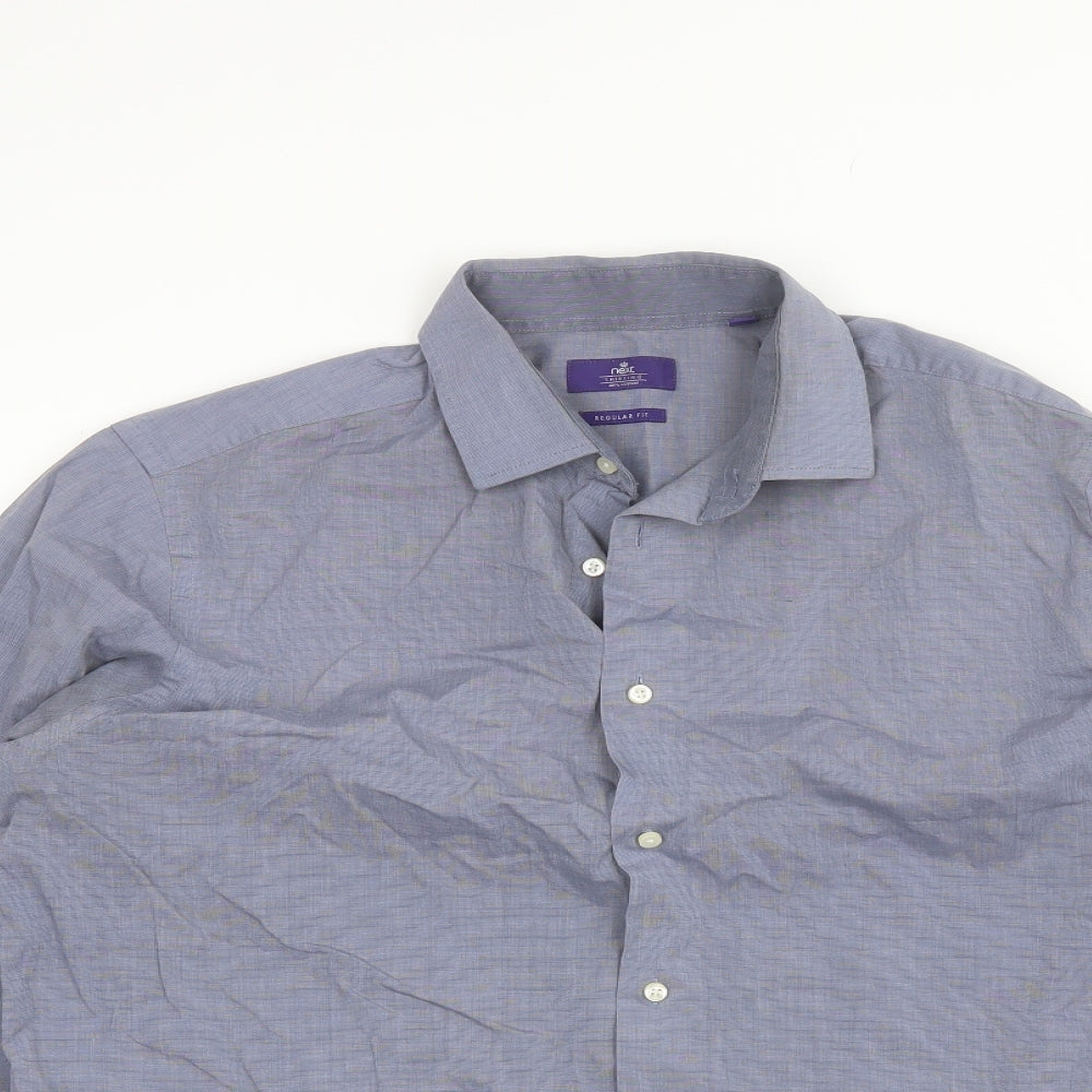NEXT Mens Blue  Cotton  Dress Shirt Size 16.5 Collared