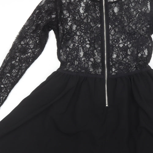 AFFAIR  Womens Black  Polyester Shift  Size 6  Round Neck