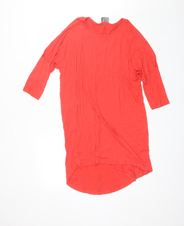 Vera Moda Womens Red  Viscose Shift  Size M  Round Neck