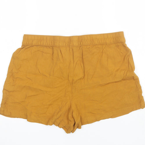 Papaya Womens Gold  Viscose Culotte Shorts Size 12 L3 in Regular