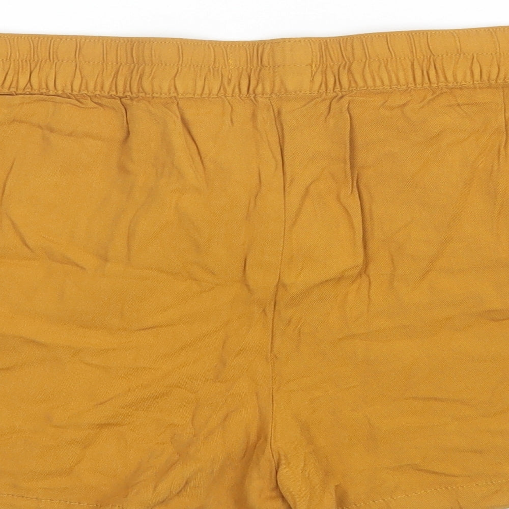 Papaya Womens Gold  Viscose Culotte Shorts Size 12 L3 in Regular