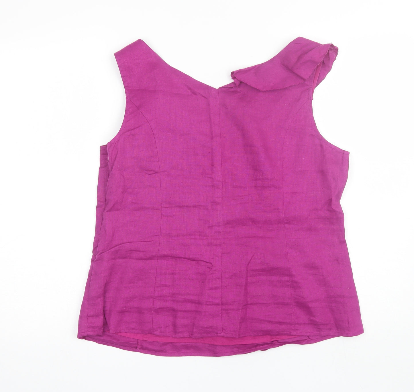 Kaliko Womens Purple  Cotton Basic Blouse Size 14 V-Neck