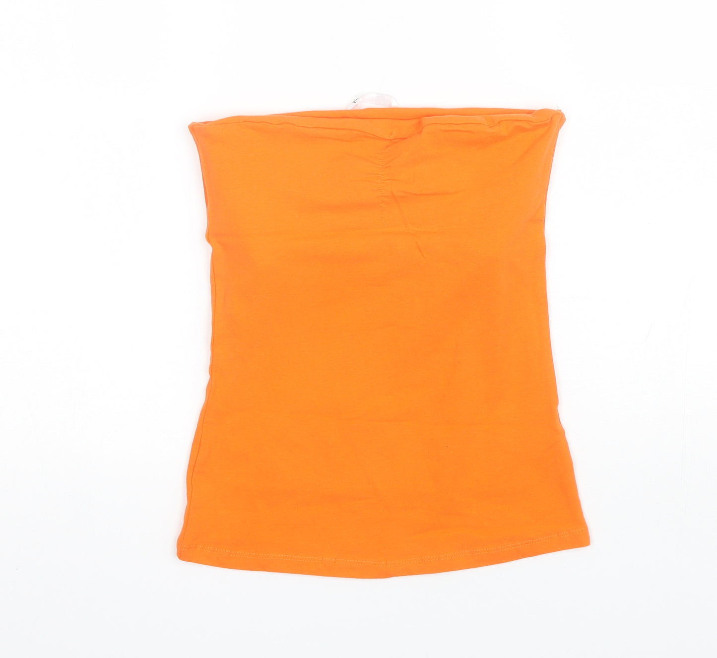 Pep&Co Womens Orange  Cotton Basic Tank Size 8 Off the Shoulder