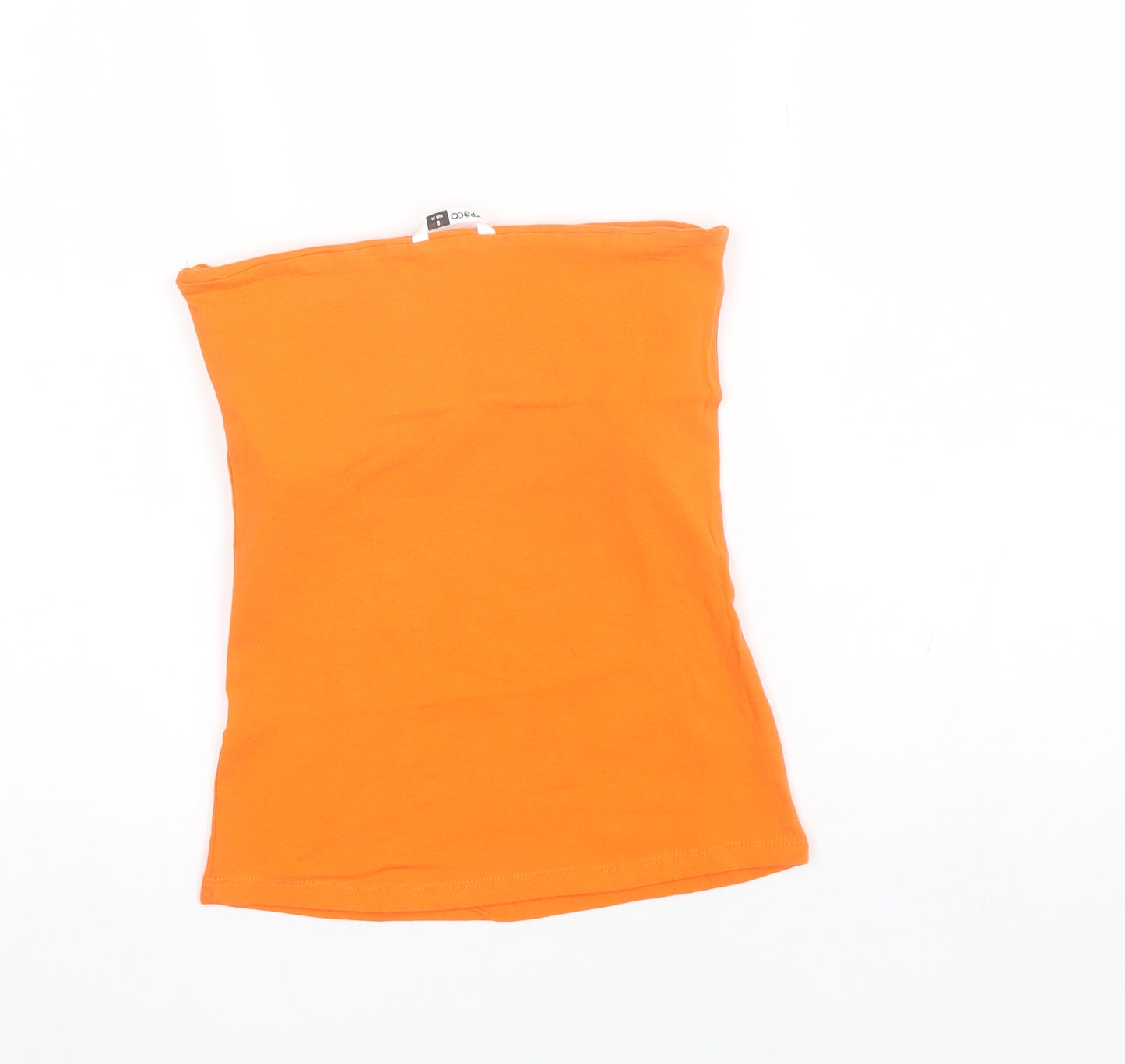 Pep&Co Womens Orange  Cotton Basic Tank Size 8 Off the Shoulder