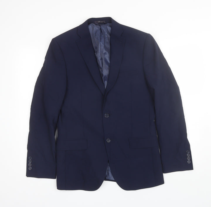 Marks and Spencer Mens Blue  Wool Jacket Blazer Size 38