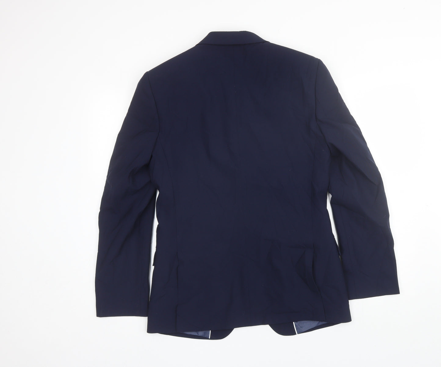 Marks and Spencer Mens Blue  Wool Jacket Blazer Size 38