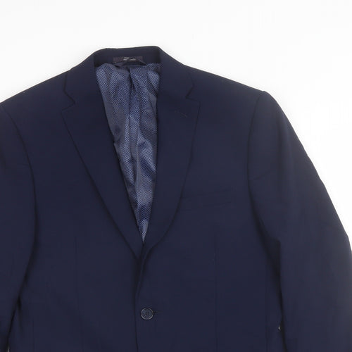 Marks and Spencer Mens Blue  Wool Jacket Blazer Size 38