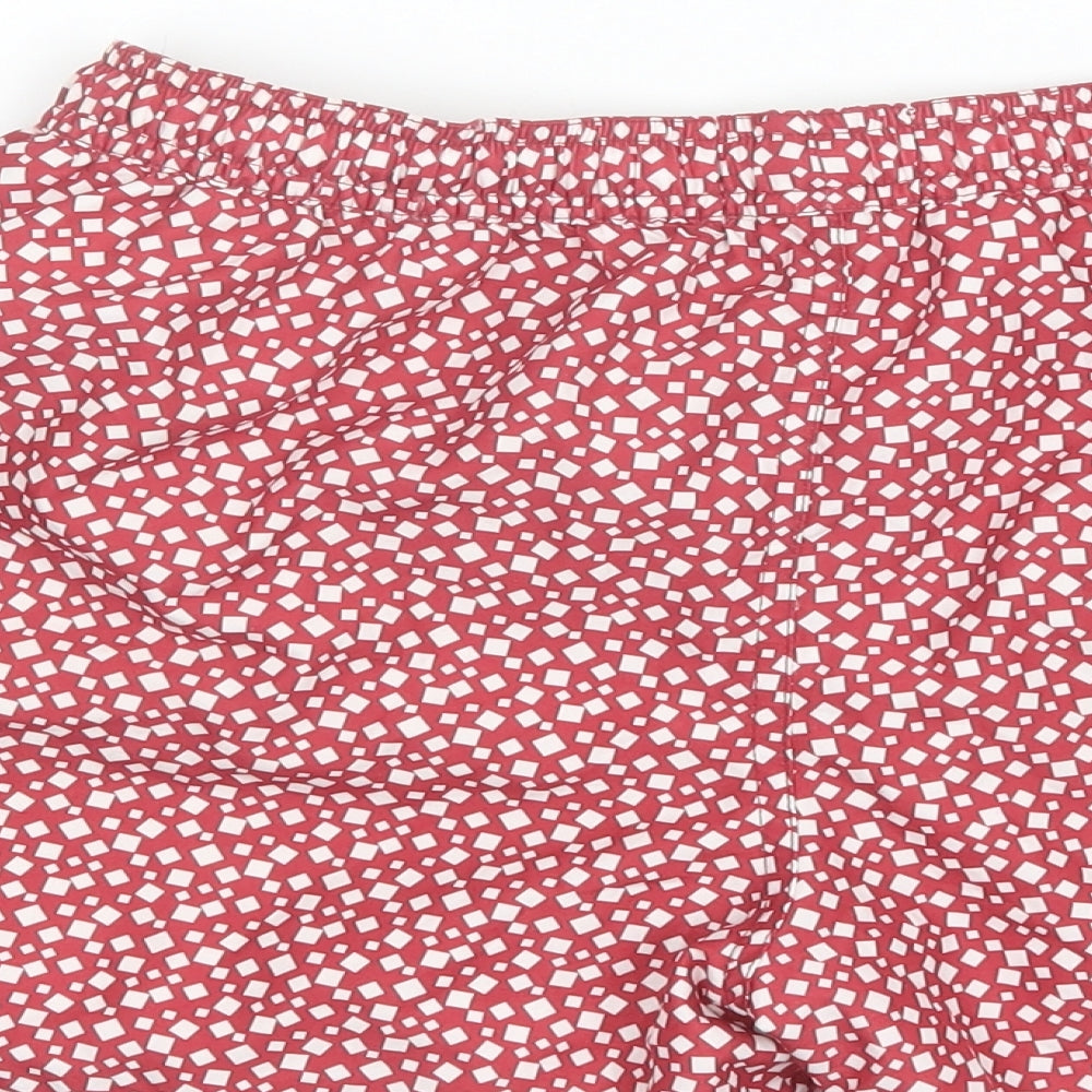 Nanny State Mens Red Geometric Polyester Bermuda Shorts Size M  Regular