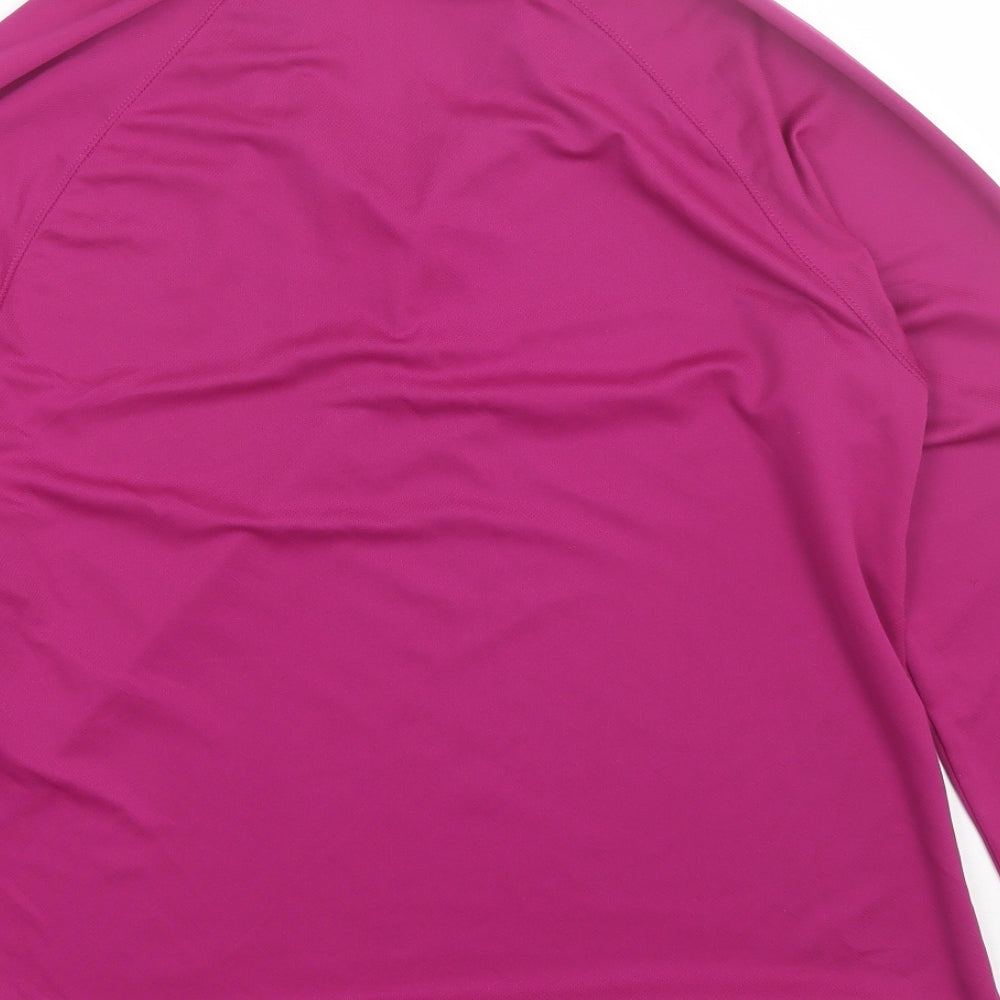 BURGHAUS Womens Purple Collared  Polyester Pullover Jumper Size 18