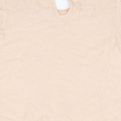 F&F Womens Pink Round Neck  Acrylic Pullover Jumper Size 14