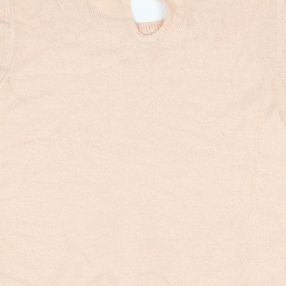 F&F Womens Pink Round Neck  Acrylic Pullover Jumper Size 14