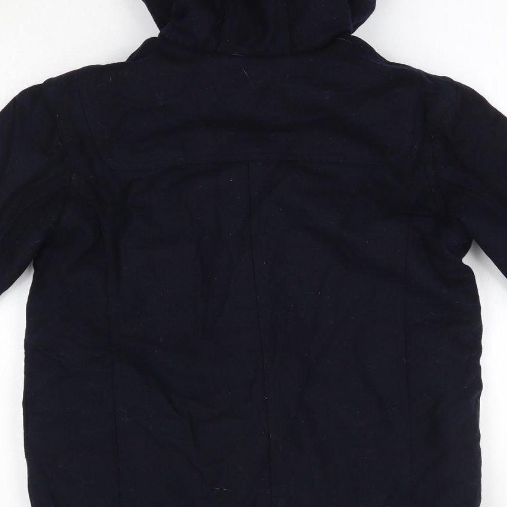 M&S Boys Blue   Duffle Coat Coat Size 7-8 Years