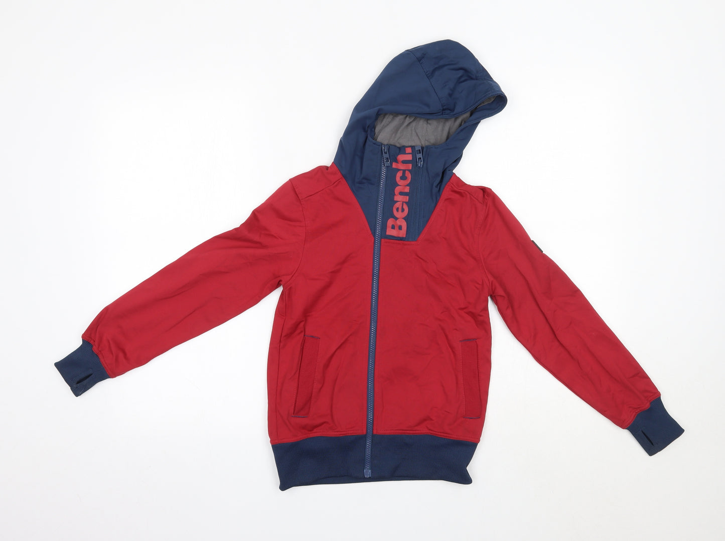 Bench Boys Red  Polyester Full Zip Hoodie Size 7-8 Years