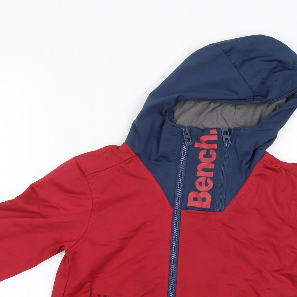 Bench Boys Red  Polyester Full Zip Hoodie Size 7-8 Years