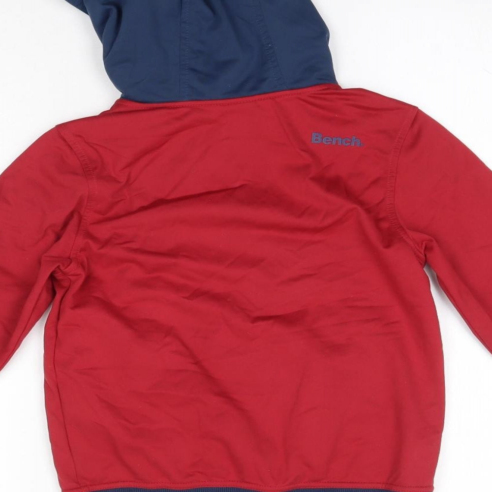 Bench Boys Red  Polyester Full Zip Hoodie Size 7-8 Years