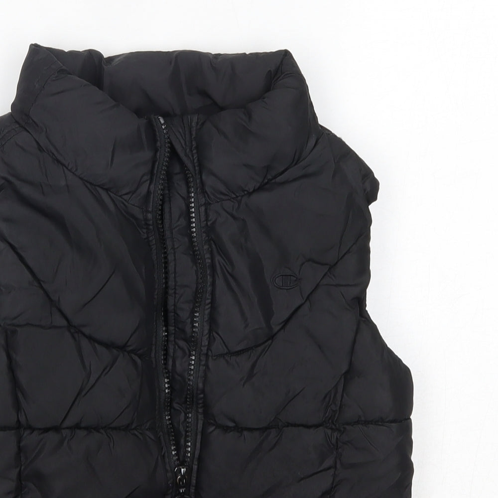 Champion Boys Black   Gilet Coat Size 7-8 Years