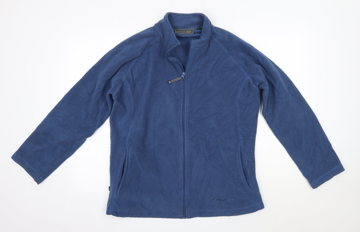 Mountain Life Womens Blue High Neck  Polyester Full Zip Jumper Size 16