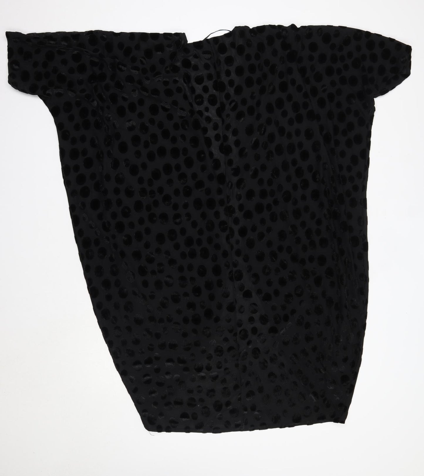 KOKO Womens Black V-Neck Polka Dot Polyester Cardigan Jumper Size 18
