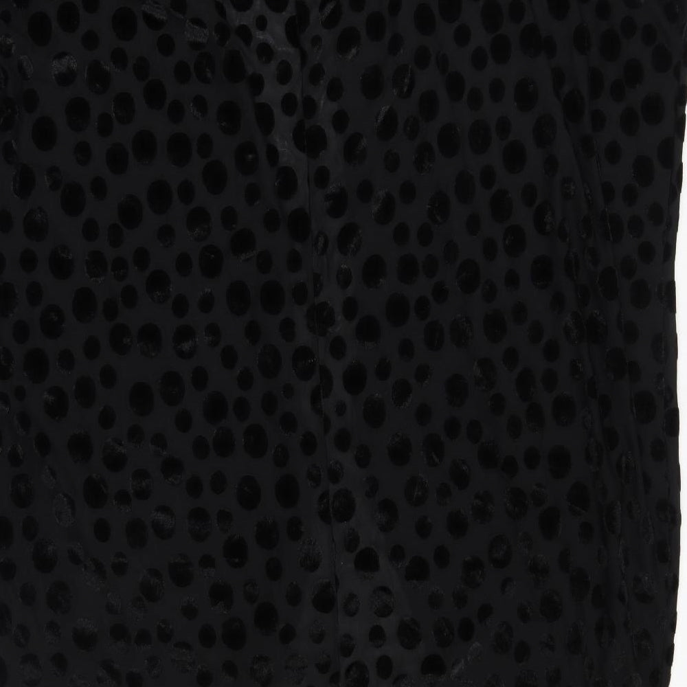 KOKO Womens Black V-Neck Polka Dot Polyester Cardigan Jumper Size 18