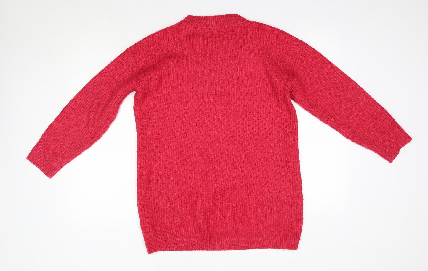 TU Womens Pink Crew Neck  Acrylic Pullover Jumper Size 12