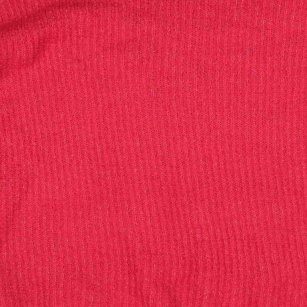 TU Womens Pink Crew Neck  Acrylic Pullover Jumper Size 12
