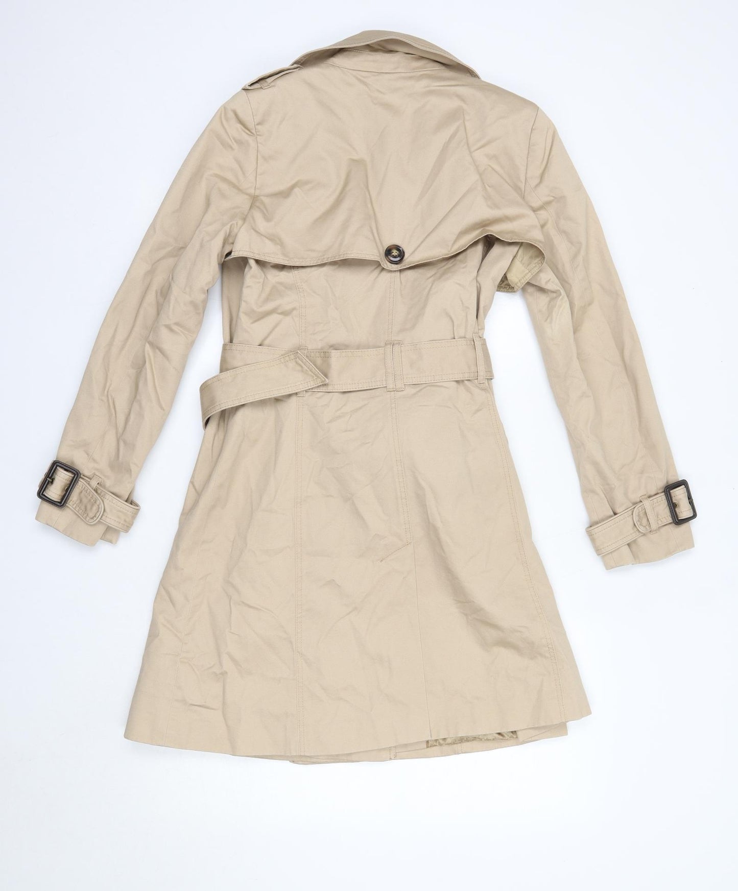 M&S Womens Beige   Parka Coat Size 10