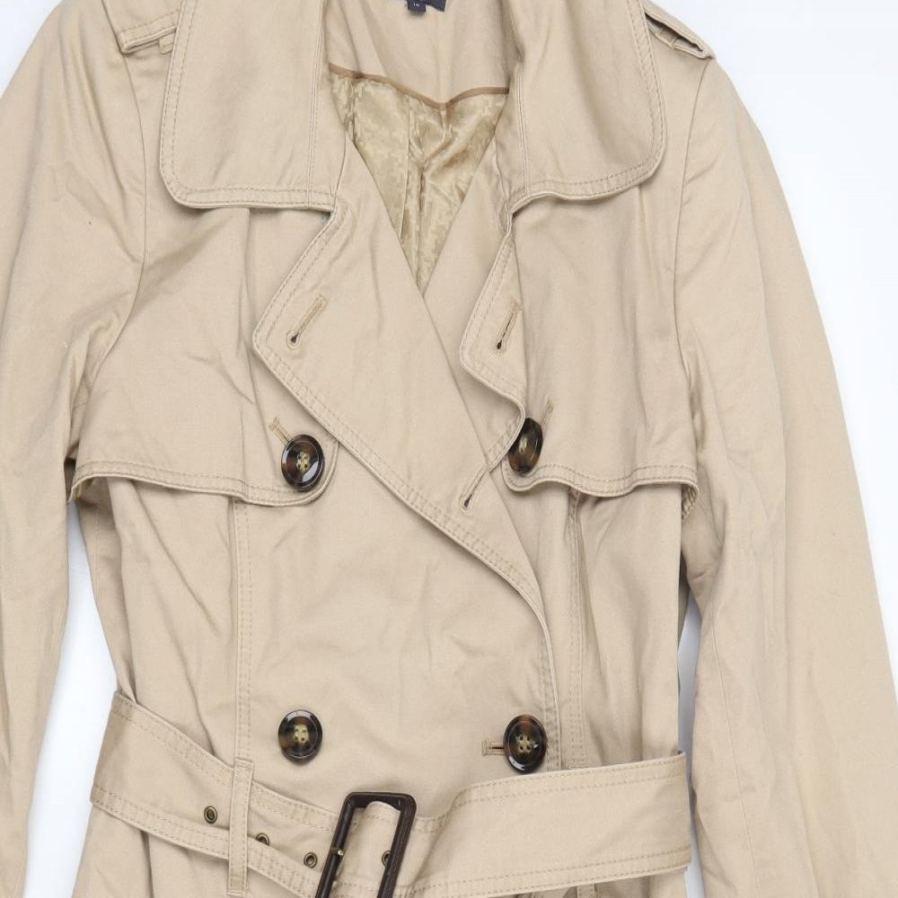 M&S Womens Beige   Parka Coat Size 10