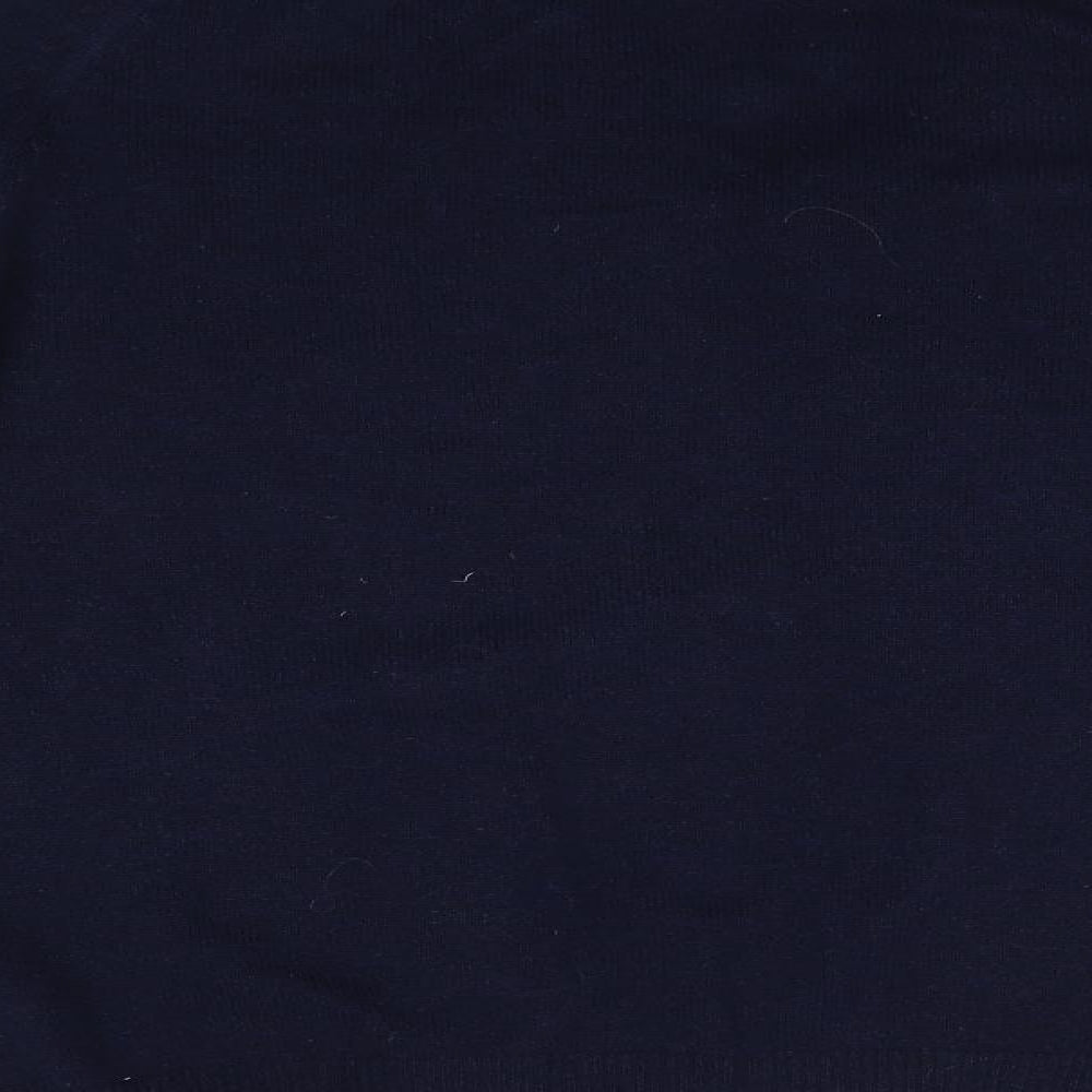 Blue Harbour Mens Blue V-Neck  Wool Pullover Jumper Size L   - Extrafine Lambswool
