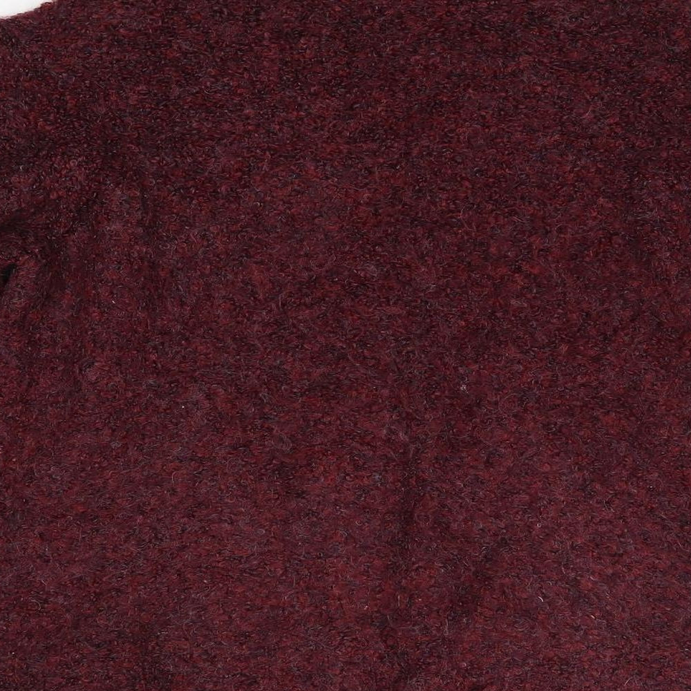 M&S Womens Purple High Neck  Acrylic Pullover Jumper Size 12