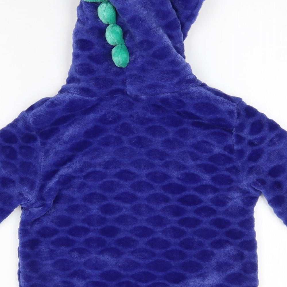 Snooze Time Boys Blue  Polyester Pullover Hoodie Size 5-6 Years   - Dinosaur