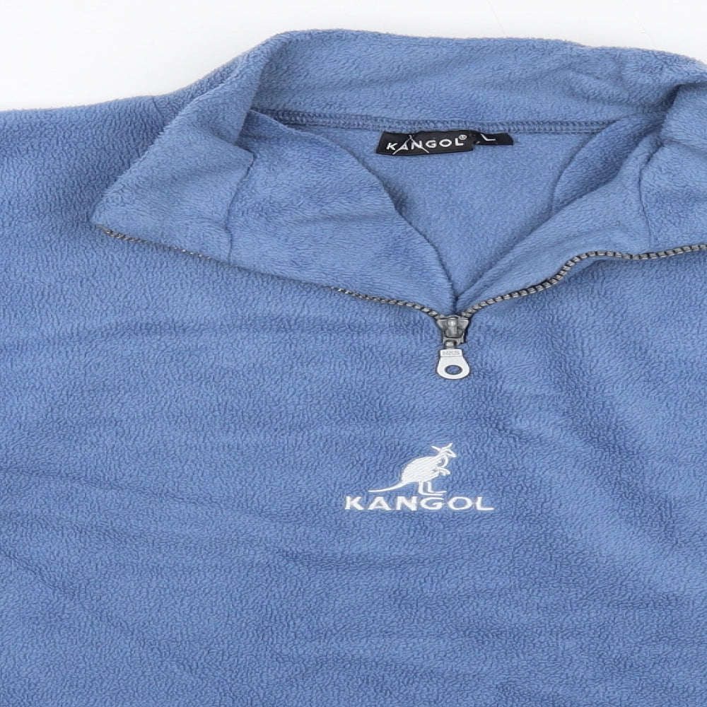 Kangol Mens Blue High Neck  Polyester Pullover Jumper Size L