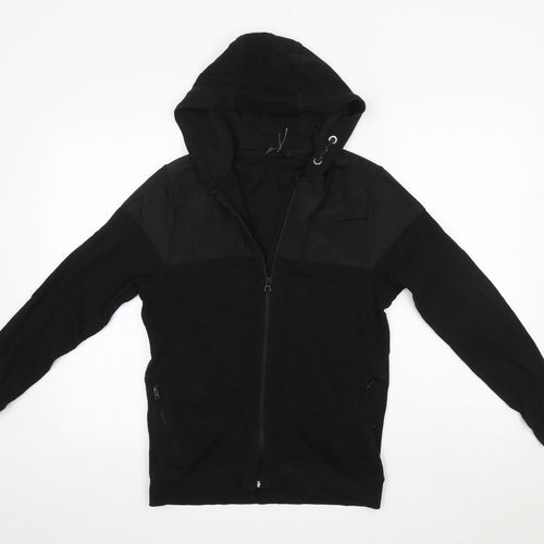 George Boys Black  Cotton Full Zip Hoodie Size 12-13 Years