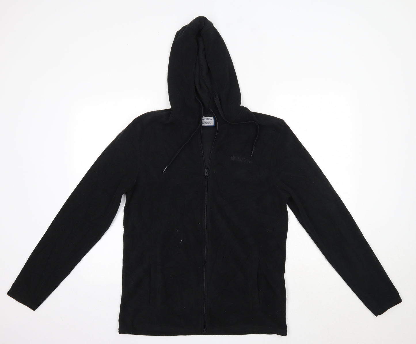 Mountain Warehouse Mens Black  Polyester Full Zip Hoodie Size S