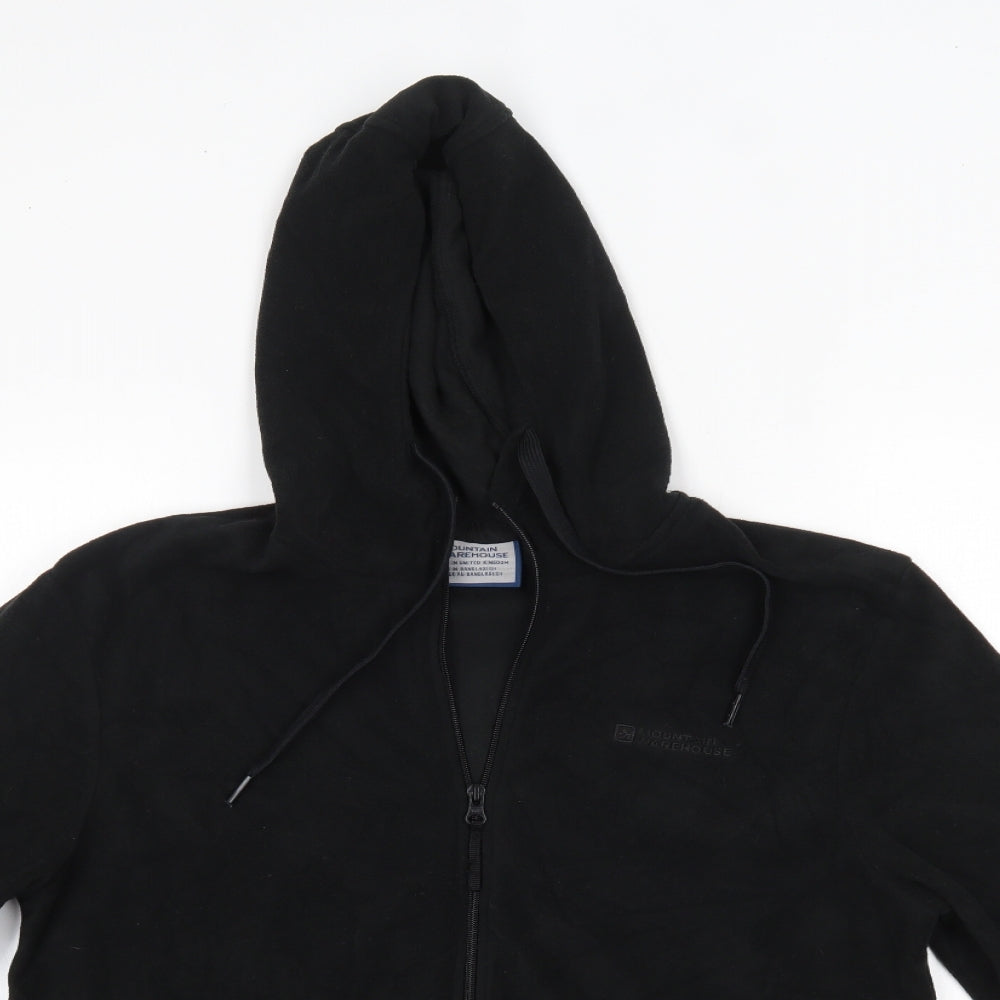 Mountain Warehouse Mens Black  Polyester Full Zip Hoodie Size S