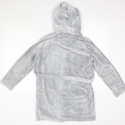 New Look 915 Girls Grey Solid Polyester Top Robe Size S