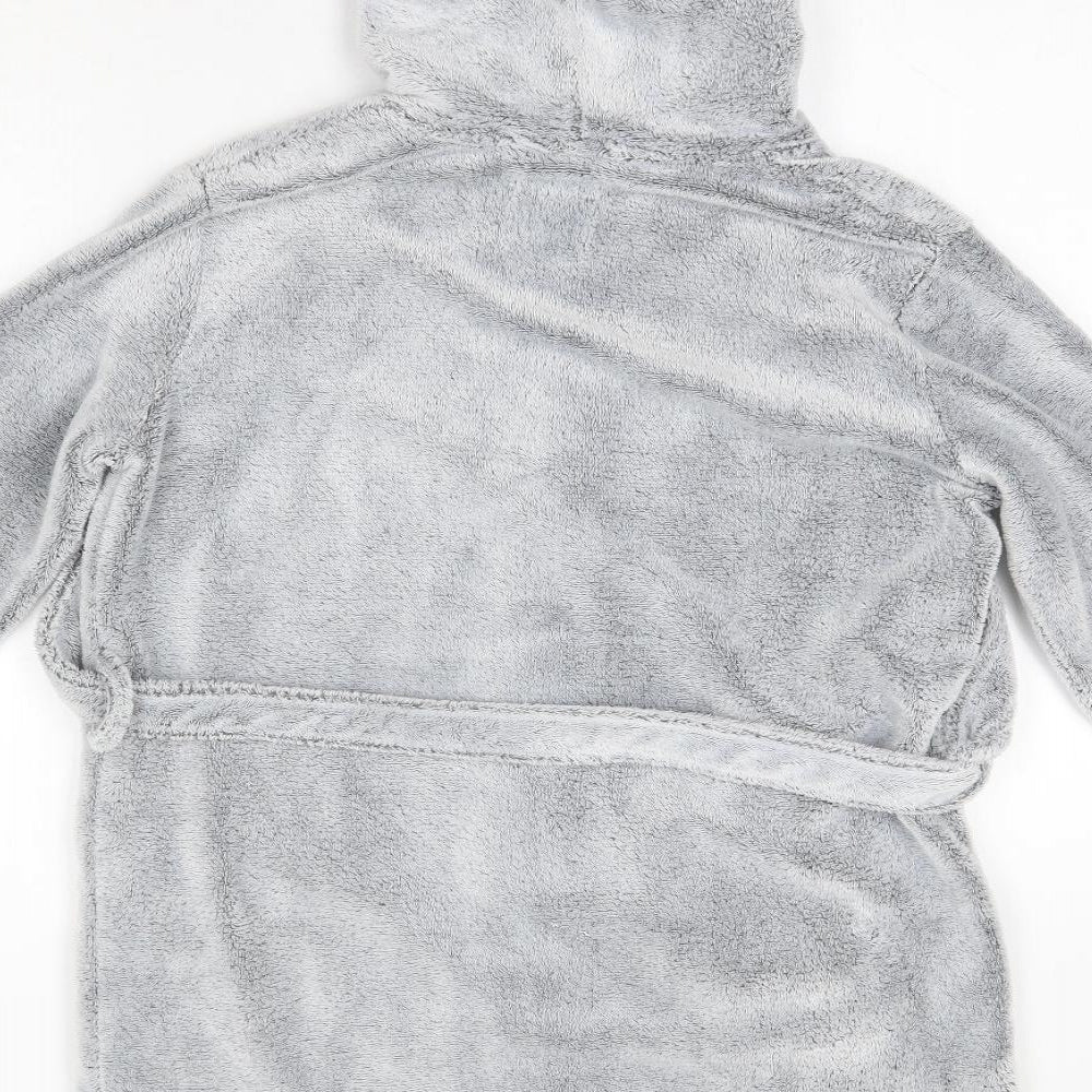 New Look 915 Girls Grey Solid Polyester Top Robe Size S