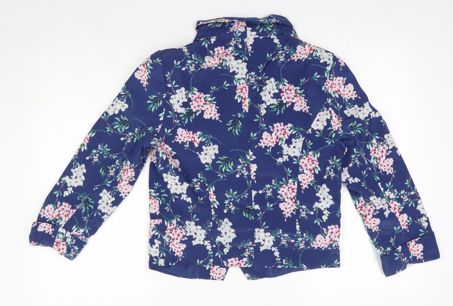 Matalan Womens Blue Floral  Jacket Blazer Size 10