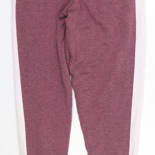 Boohoo Womens Pink  Cotton Jogger Trousers Size 6 L27 in Regular