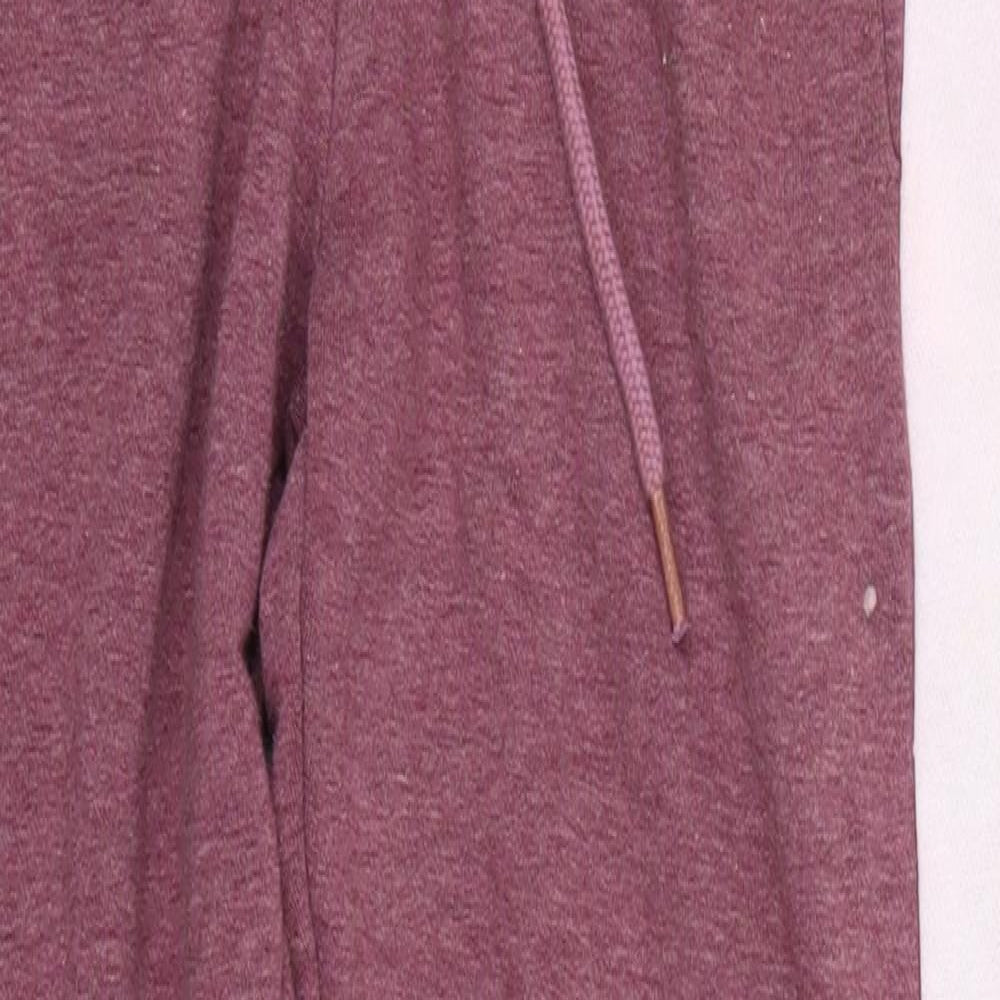 Boohoo Womens Pink  Cotton Jogger Trousers Size 6 L27 in Regular