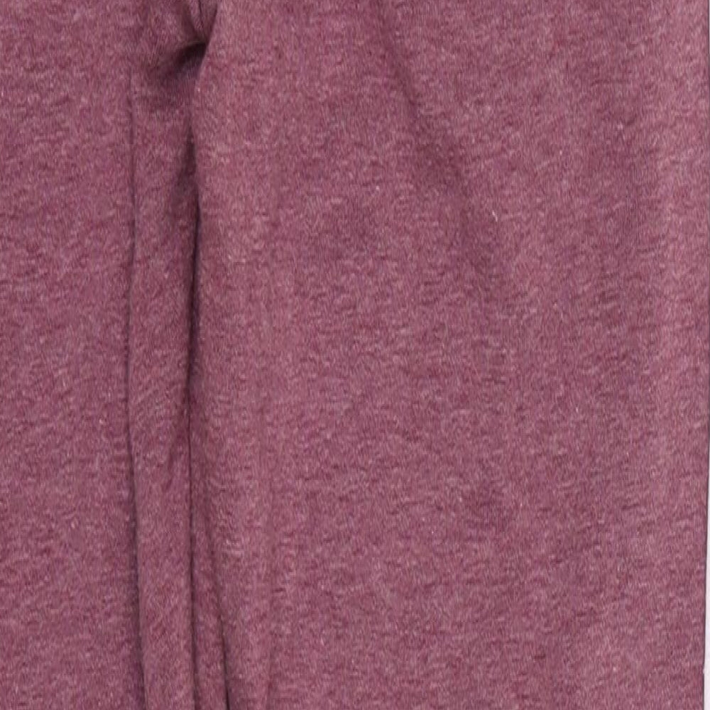 Boohoo Womens Pink  Cotton Jogger Trousers Size 6 L27 in Regular